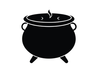 cauldron silhouette icon design on white background