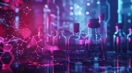 chemistry science concept. science laboratory. Genetic research  Biotech science Concept. Human Biology  pharmaceutical technology laboratory background