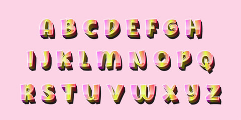 alphabate letters fun color joyful baby girls birthday letter 3d art 3d letters art design