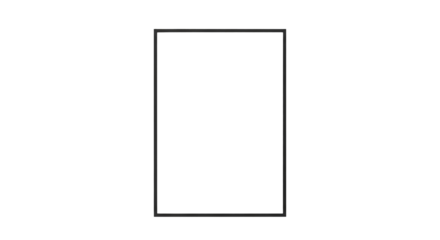 Simple black frame isolated on transparent background