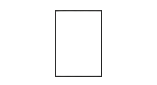 Simple black frame isolated on transparent background