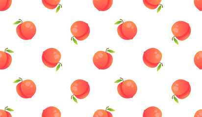 Seamless pattern with peaches for banners, cards, flyers, social media wallpapers, etc.