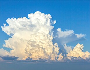 Majestic Cumulus Cloudscape Under Blue Sky