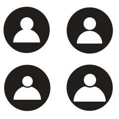 user profile icon set vector