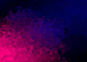 Obraz premium Low poly triangular background in bright colors. Colorful polygonal banner template. Multicolor backdrop in origami style.