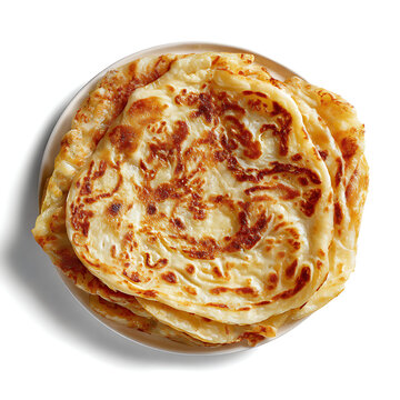 Traditional Singaporean Roti Prata Flatbread