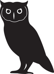 Farmer bird with shovel black and white silhouette vector illustration