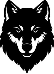 wolf head silhouette vector illustration