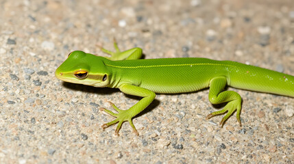 Fototapeta premium Western green lizard (Lacerta bilineata) juvenile shedding skin, Italy.
