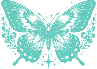 blue butterfly  illustration