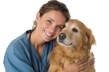 young woman with her dog