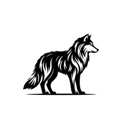Fierce Howling Wolf Vector – Wild Predator Silhouette