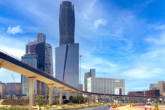 Riyadh, skyscrapers equipped with the latest technology, King Abdullah Financial District, in the capital, Riyadh, Saudi Arabia - Powered by Adobe