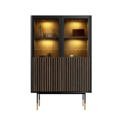 old wooden cabinet with lamps