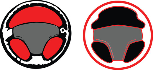 Car Steering Wheel Icon Vector
