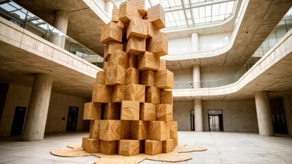 Artistic display of architectural landscape