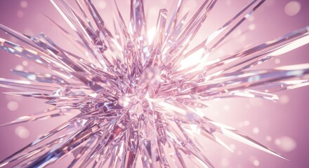 Abstract Crystal Burst Radiating Light and Energy