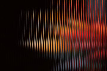 Abstract vertical lines of light and color create a vibrant energetic and dynamic visual symphony with a dark background