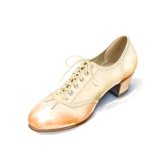 One vintage shoe isolated on a white background