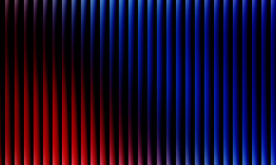 Fototapeta premium Vibrant abstract light waves in red blue and pink gradient, glowing vertical stripes pattern on black background, modern digital art design