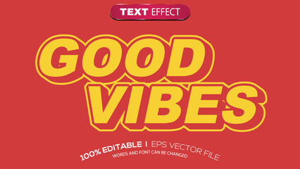 3d text effect good vibes theme