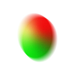 Abstract gradient sphere isolated on transparent background, a modern art piece