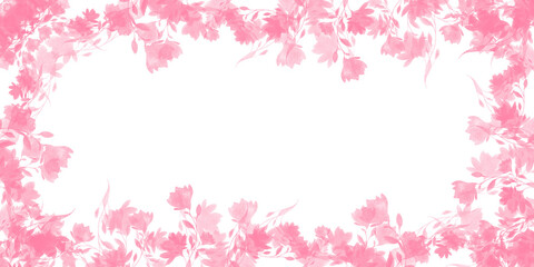 pink floral frame