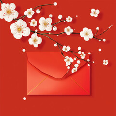 red envelope, new year, asian festival, illustration, background, cover, advertisement, card, pattern, celebration, gift, symbol