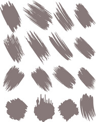 Seamless pattern with black hand drawn paint brush strokes of birds and eagles silhouettes vector illustration