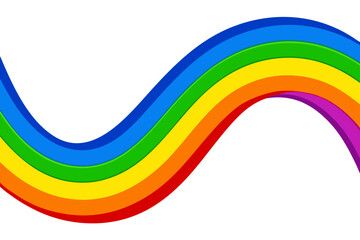 A vibrant rainbow wave, symbolizing hope and diversity