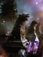 crystals and sculptures - generative ai