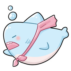 Cartoon Shark Superhero