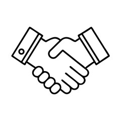 Obraz premium Hands shaking in agreement representing the concept of Cryptocurrency 