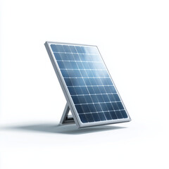 Icon of solar panel on a clean white background for renewable energy use