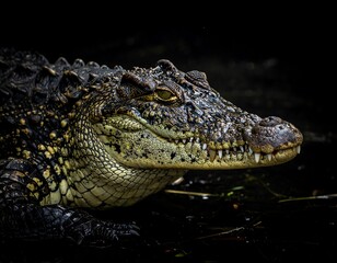 Fototapeta premium Close-up of a crocodile's head (3)