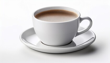 Obraz premium white mug of coffee mockup isolated on white background