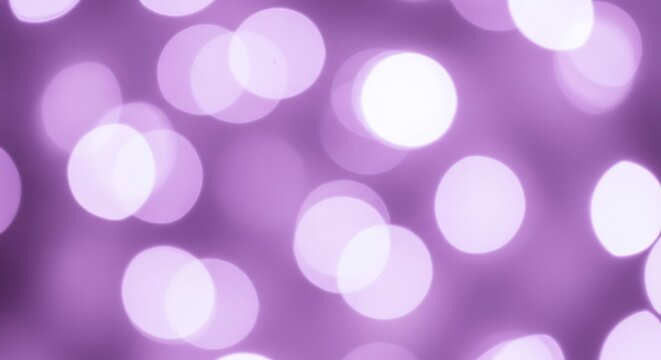 A soft, diffused light display creates a gentle and calming mood with scattered circles of pale violet light.