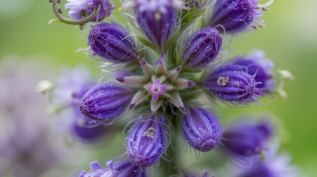 Macrophotographie fleur sauvage - Consoude officinale - Symphytum officinale