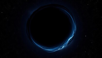 Fototapeta premium A dark circular void, textured with subtle cosmic dust, circle, illustration