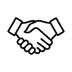Naklejka premium Handshake icon symbolizing agreement and partnership in business 