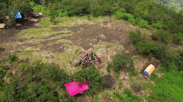 footage drone in the montain 