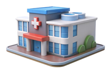 3d render of a modern hospital building