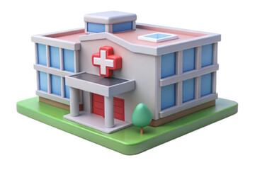 3d render of a modern hospital building