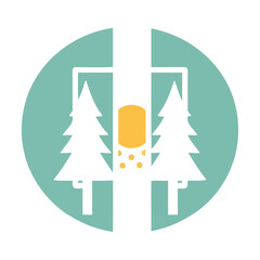 Duality and Nature An Iconic Vector Illustration Representing Balance in the Natural World