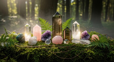 Enchanting Crystal Garden Nature's Healing Energy Serene Forest Ambiance