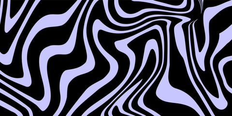 Abstract horizontal  background with colorful waves. Trendy vector illustration in style retro 60s, 70s.