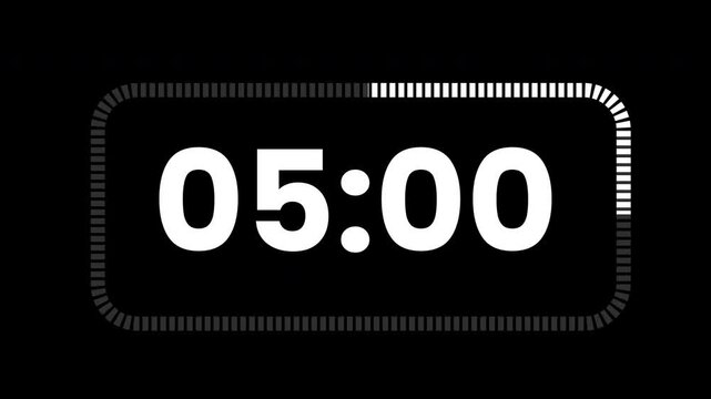 Clean digital count-up 20 seconds. Features a white count-up timer on a black background.  Ideal for projects needing a simple, modern aesthetic.