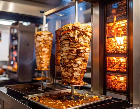 Shawarma on rotisseries