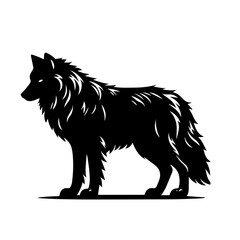 Majestic Wolf Vector Illustration – Wild Animal Silhouette Art