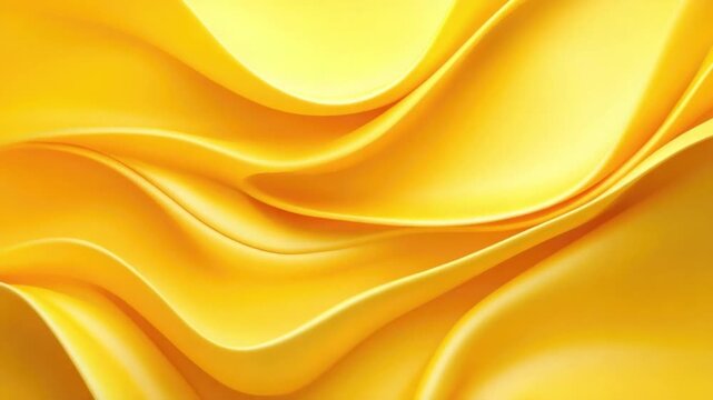 Abstract golden flowing wave pattern with glossy surface illuminated by soft light creating modern artistic luxury background
